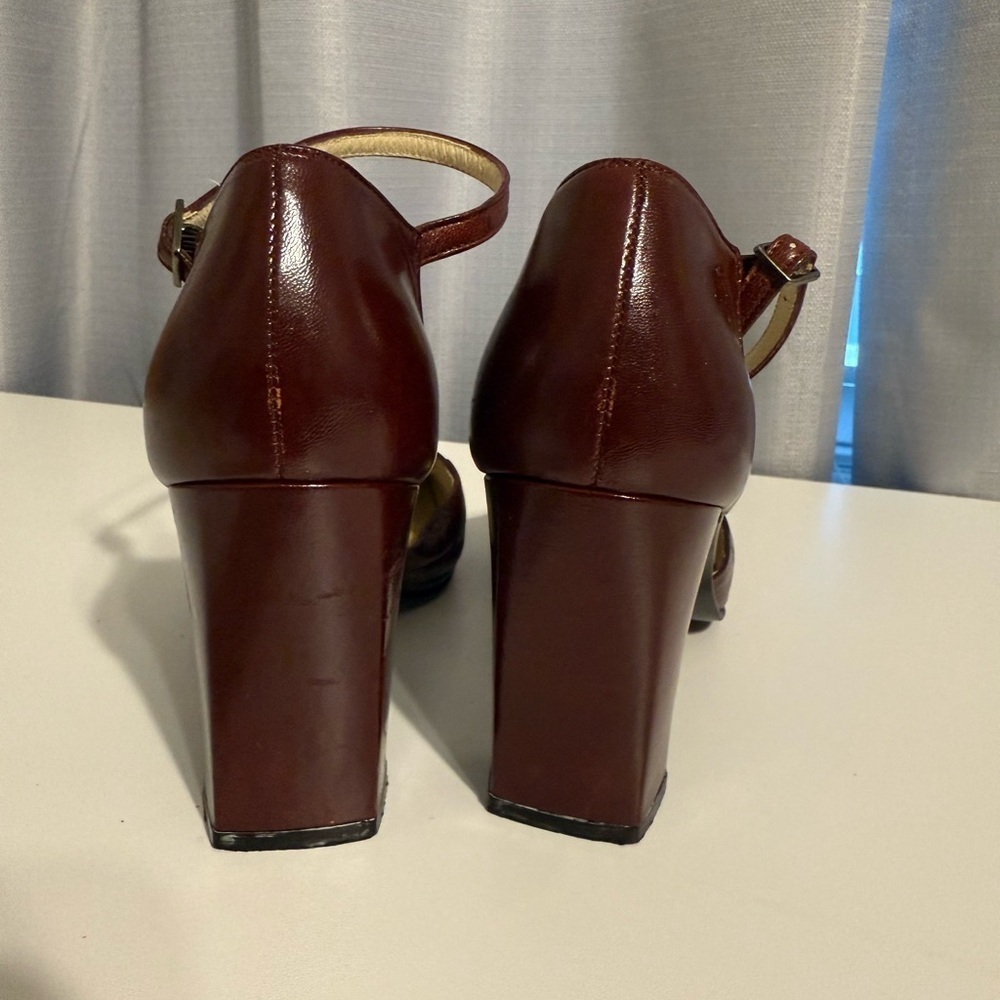 Pedro Garcia Burgundy Women's Heels - Picture 5 of 8